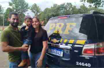 Laranjeiras - PRF salva criança engasgada